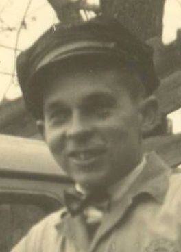 Ernie Severson in Mechanic's Uniform 1940's